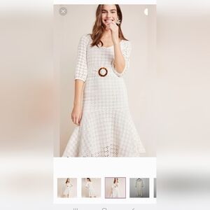 NWT Maeve  By Anthropologie Embroidery Eyelet Dress Size 10